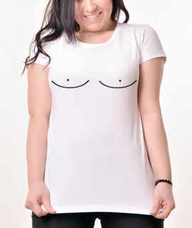 Zenska Rules majica sa motivom nacrtanih grudi (Boobs) - Proizvod