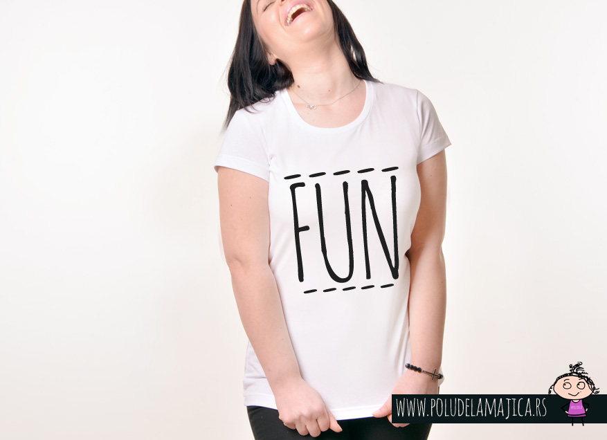 Zenska Rules majica sa natpisom Fun - poludelamajica