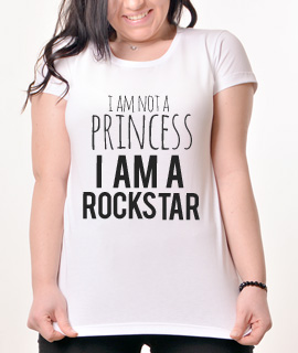 Zenska Rules majica sa natpisom I am not a princess - Proizvod
