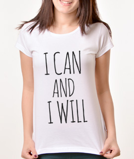 Zenska Rules majica sa natpisom I can and I will -  Proizvod