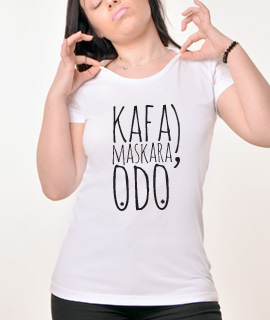 Zenska Rules majica sa natpisom Kafa Maskara Odo - Proizvod