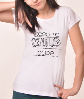 Zenska Rules majica sa natpisom Keep Me Wild - Proizvod