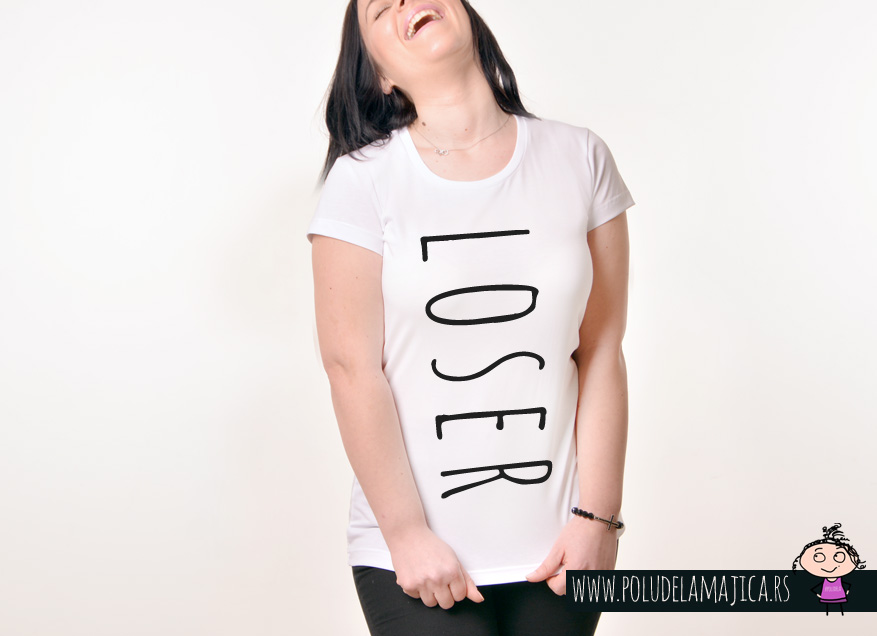 Zenska Rules majica sa natpisom Loser - poludelamajica