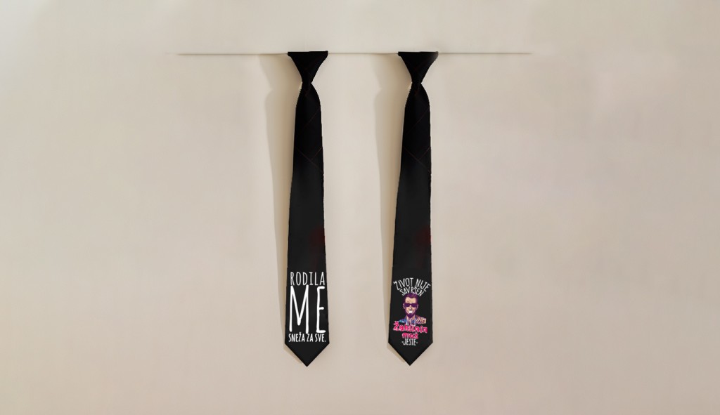 kravata sa natpisom po zelji