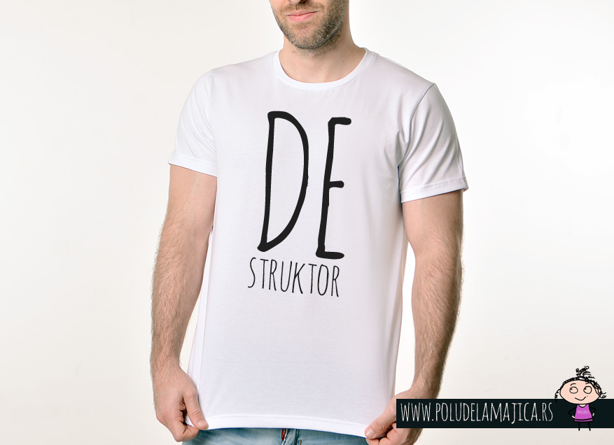 Rules muska majica sa natpisom Destruktor - poludelamajica