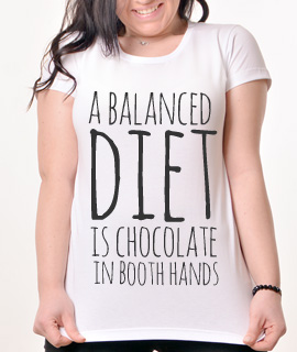 Zenska Rules majica sa natpisom A Balanced Died - Proizvod