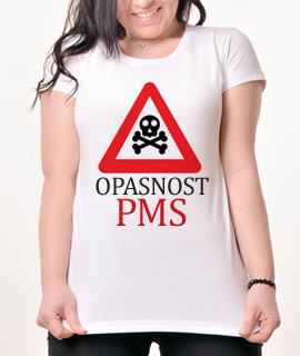 Zenska Rules majica sa natpisom Opasnost PMS-  Proizvod
