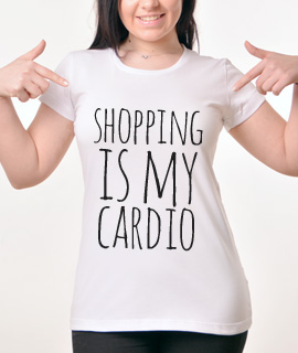 Zenska Rules majica sa natpisom Shopping Is My Cardio - Proizvod