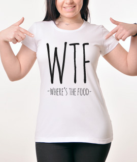 Zenska Rules majica sa natpisom Where Is The Food - Proizvod